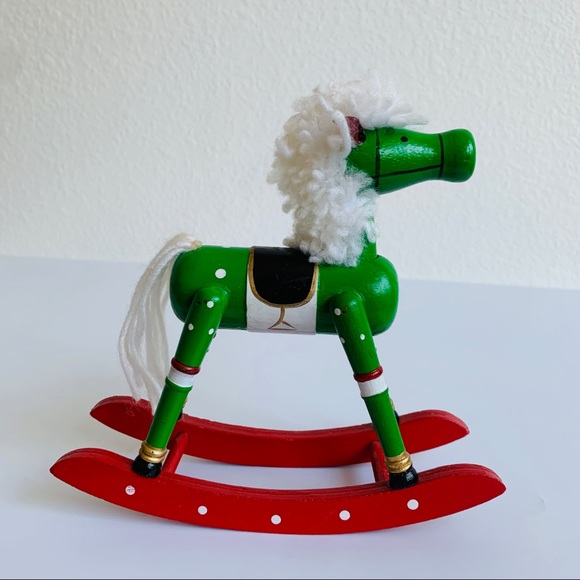 Vintage Holiday Vintage Wooden Rocking Horse Christmas Decor Poshmark